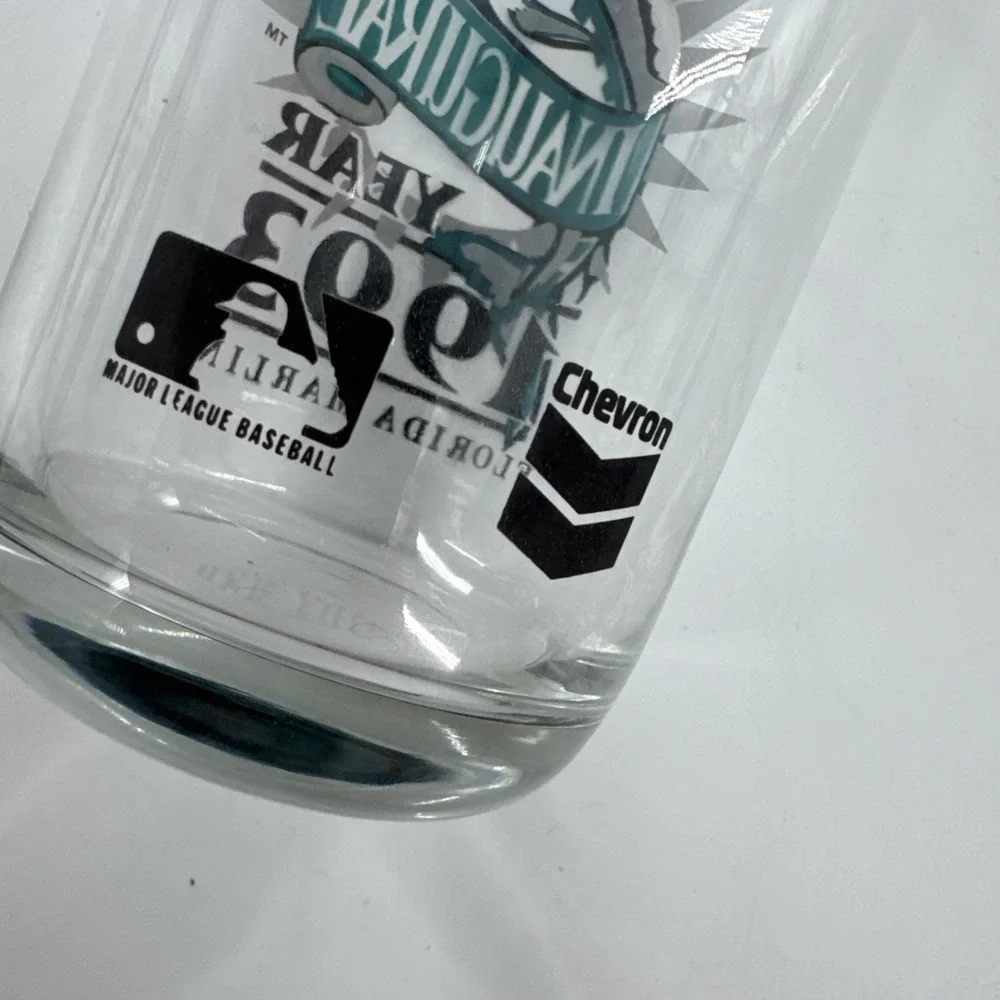 Bundle of 8 FLORIDA MARLINS Inaugural Year 1993 MLB Baseball Chevron Glass Cup